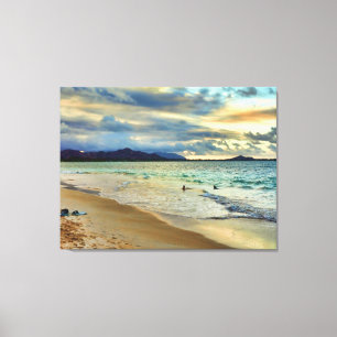 Tropical Sunset Glow Canvas Print
