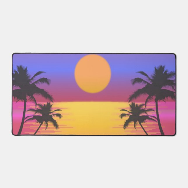 Tropical Sunset Graphic Desk Mat (Front)