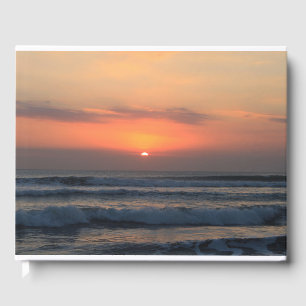 Tropical sunset guest book