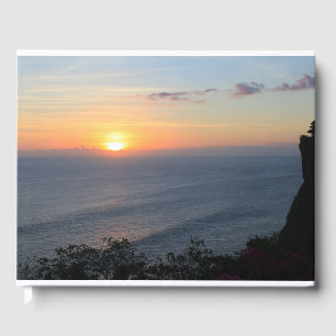 Tropical sunset guest book