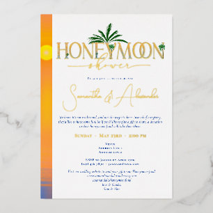 Tropical Sunset Honeymoon Couples Shower