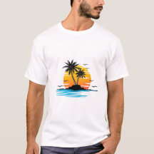 Tropical Sunset Island Summer T-Shirt – Relaxing B