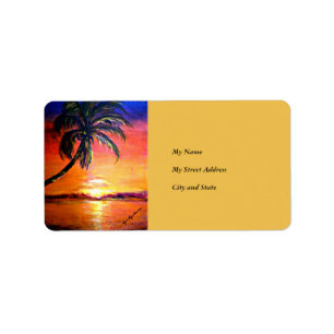 Tropical Sunset Label
