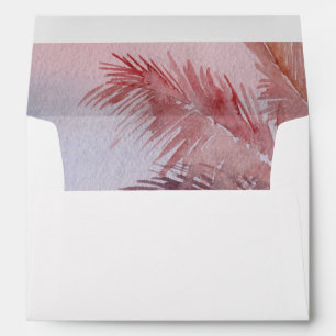 Tropical Sunset Lined Wedding Envelope