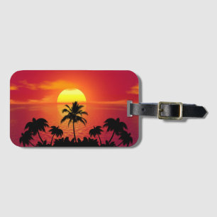 Tropical Sunset Luggage Tag