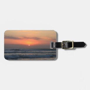 Tropical sunset luggage tag