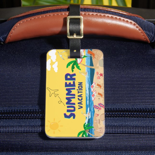 Tropical Sunset Luggage Tag  (Front Insitu 2)