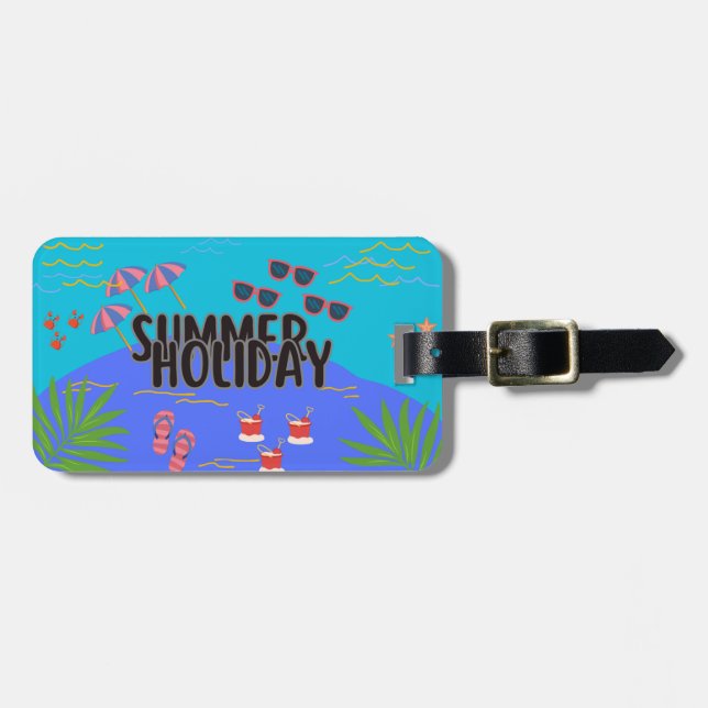 Tropical Sunset Luggage Tag (Front Horizontal)