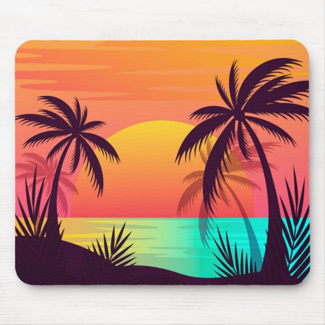 Tropical Sunset Mouse Mat (Front)
