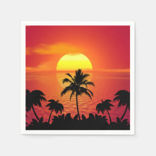 Tropical Sunset Napkin