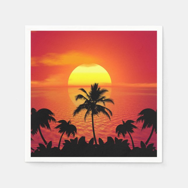 Tropical Sunset Napkin (Front)