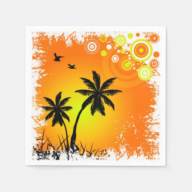 Tropical sunset napkin (Front)