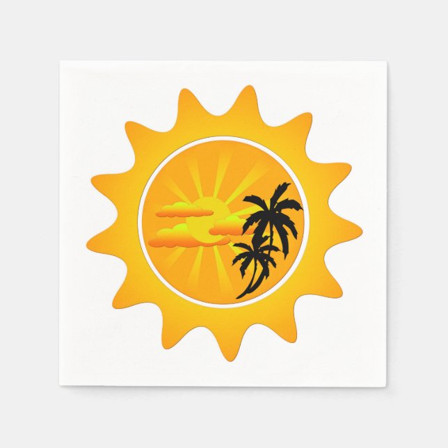 Tropical sunset napkin (Front)