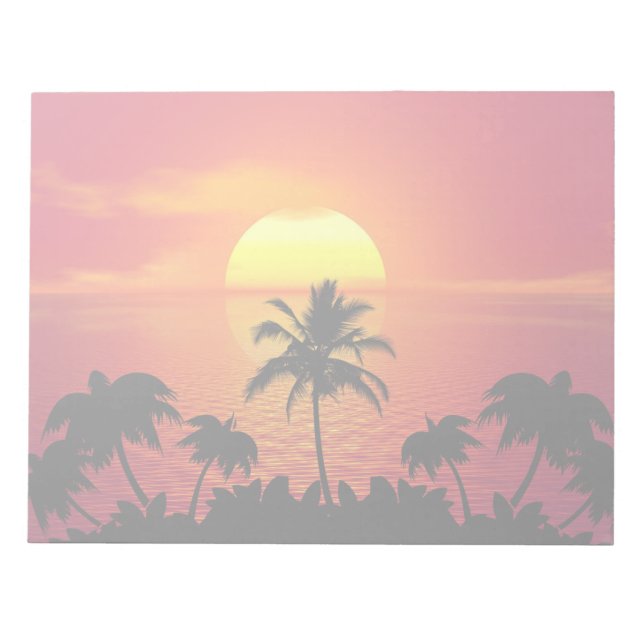 Tropical Sunset Notepad (Front)