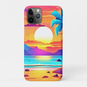  Tropical Sunset Oasis  iPhone 11 Pro Case