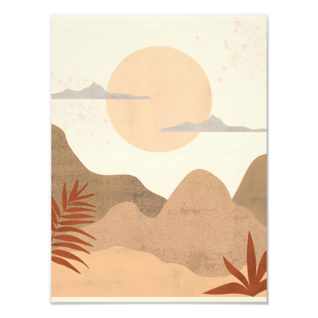 Tropical Sunset Over Mountains Photo Print (Front)