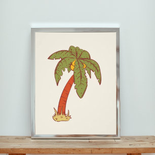 Tropical Sunset Over Mountains Photo Print
