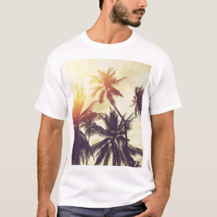 Tropical Sunset: Palm Silhouette Vintage T-Shirt