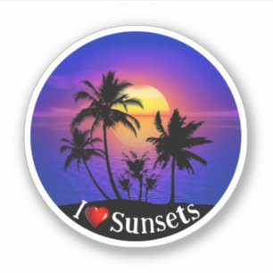 Tropical Sunset Palm Trees