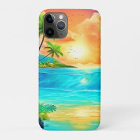 Tropical Sunset Paradise Beach View