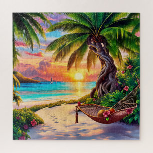 Tropical Sunset Paradise Jigsaw Puzzle