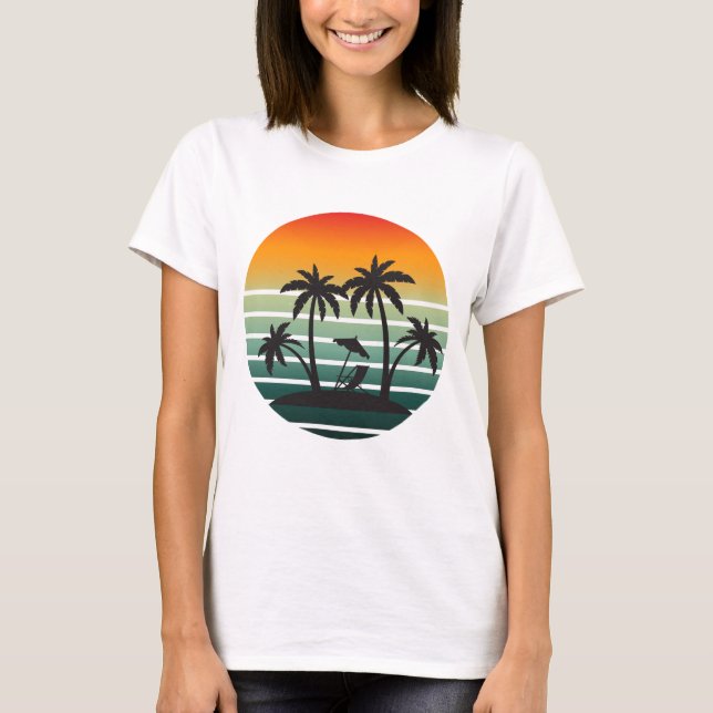 Tropical Sunset Paradise T-Shirt (Front)