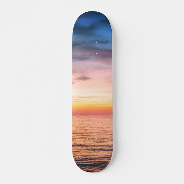 Tropical Sunset Photo Skateboard (Front)