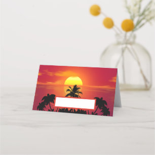 Tropical Sunset Place Card