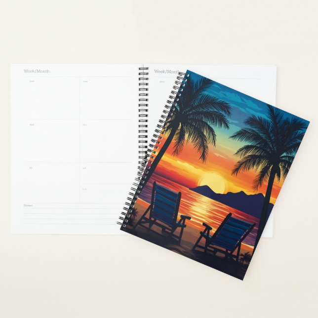 🌴📔 Tropical Sunset Planner 🌅🗓️ (Display)