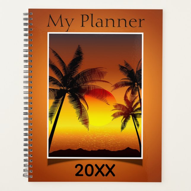 Tropical Sunset  Planner (Front)