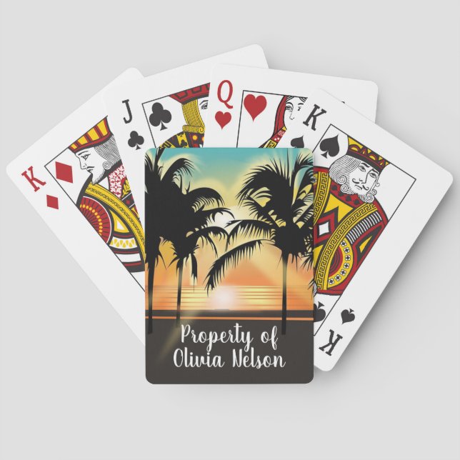 Tropical Sunset Playing Cards (Back)