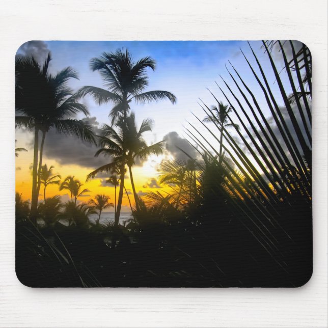 Tropical Sunset Print Mouse Pad (Front)