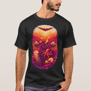Tropical Sunset Reef Shirt Design