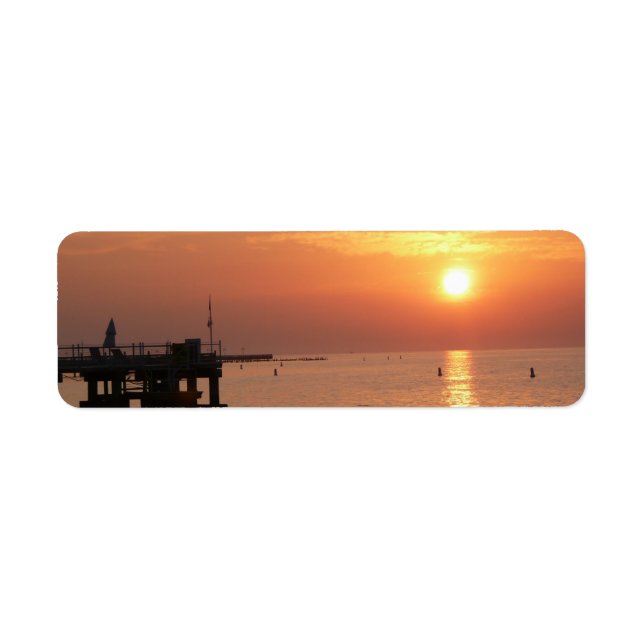 Tropical sunset return address labels (Front)