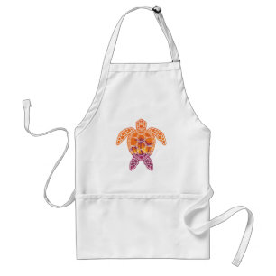 Tropical Sunset Sea Turtle Design Standard Apron