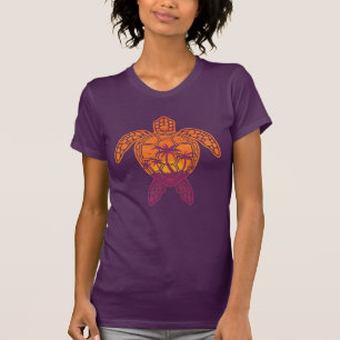 Tropical Sunset Sea Turtle Design T-Shirt