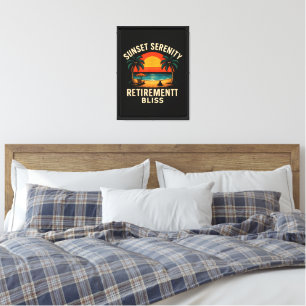 Tropical Sunset Serenity Retirement Beach Scene Canvas Print