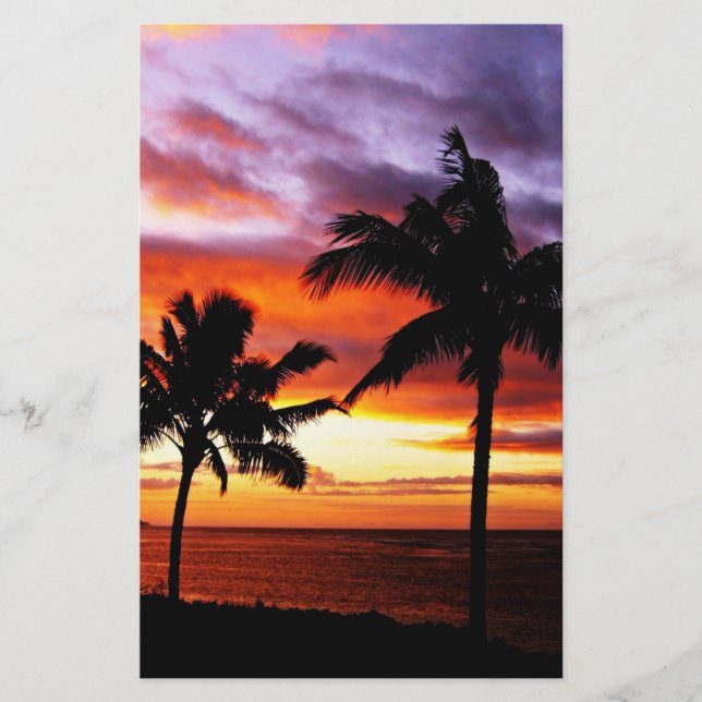 Tropical sunset stationery (Front)