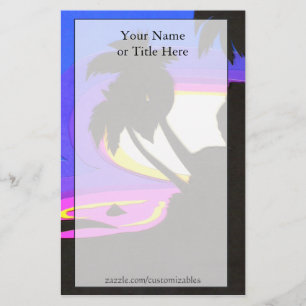 Tropical Sunset Stationery