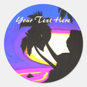 Tropical Sunset Stickers
