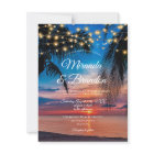 Tropical Sunset String Lights Palm Beach Wedding