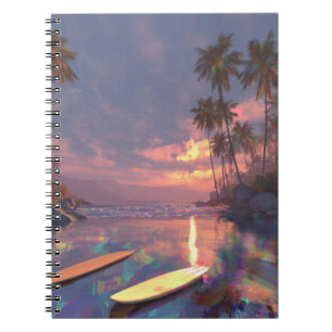 Tropical Sunset Surf Dream Notebook