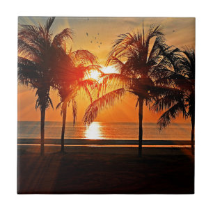 Tropical Sunset Tile