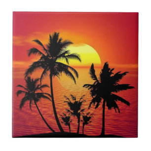 Tropical Sunset Tile