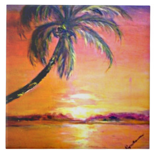 Tropical Sunset Tile