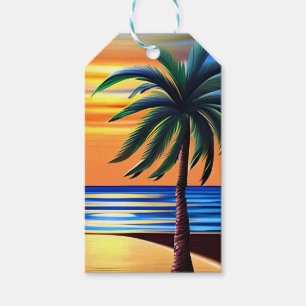 Tropical Sunset To and From Gift Tags