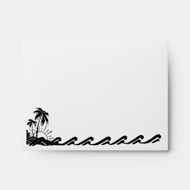 Tropical Sunset Wash Personalised Envelope (Front)