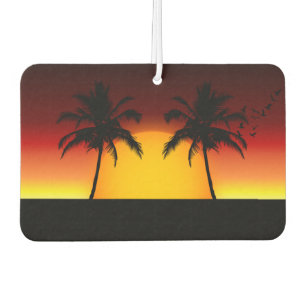 Tropical Sunset with Palm Trees Car Air Freshener
