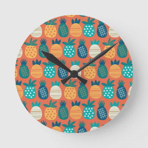 Tropical Sunsets Art Round Clock