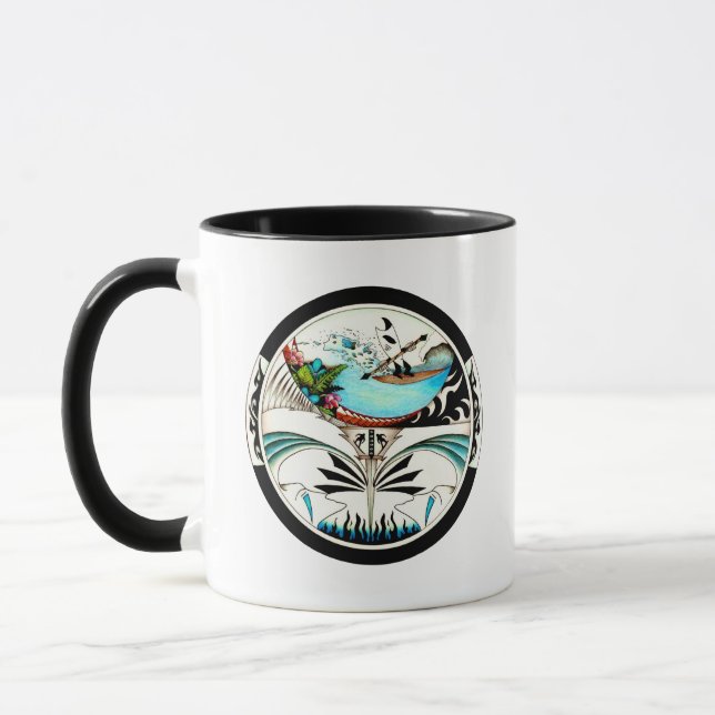 Tropical Surf Mandala  Mug (Left)